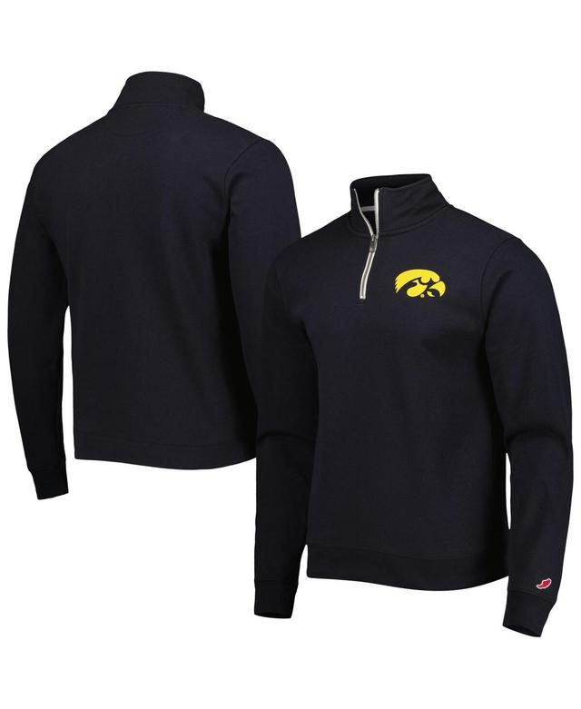 Mens Black Iowa Hawkeyes Stack Essential Fleece Quarter-Zip Sweatshirt Product Image