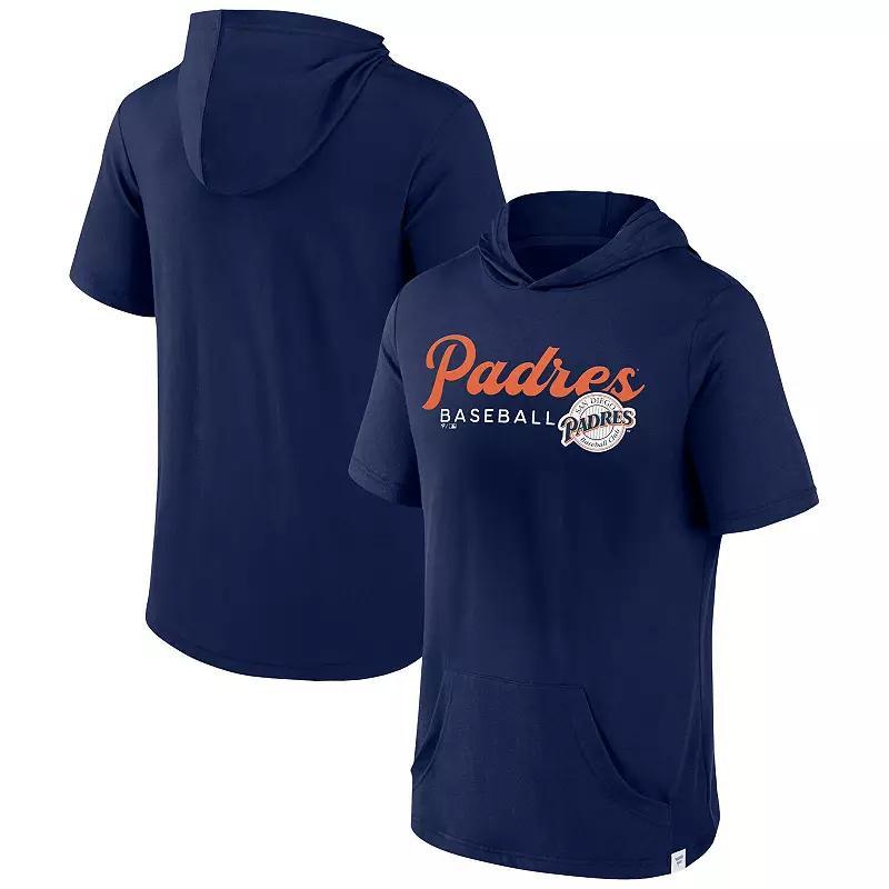 Mens Fanatics Branded San Diego Padres Offensive Strategy Short Sleeve Pullover Hoodie Blue Product Image