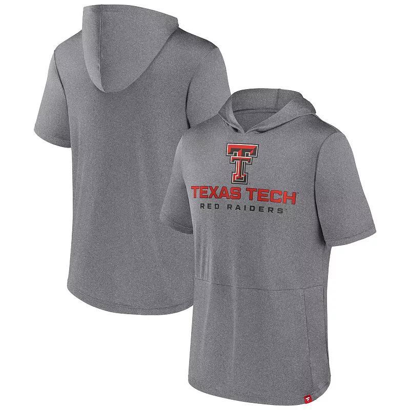 Mens Fanatics Branded Heather Gray Texas Tech Red Raiders Modern Stack Hoodie T-Shirt Product Image