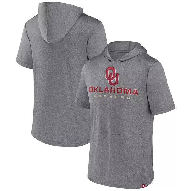 Mens Fanatics Branded Heather Gray Oklahoma Sooners Modern Stack Hoodie T-Shirt Product Image