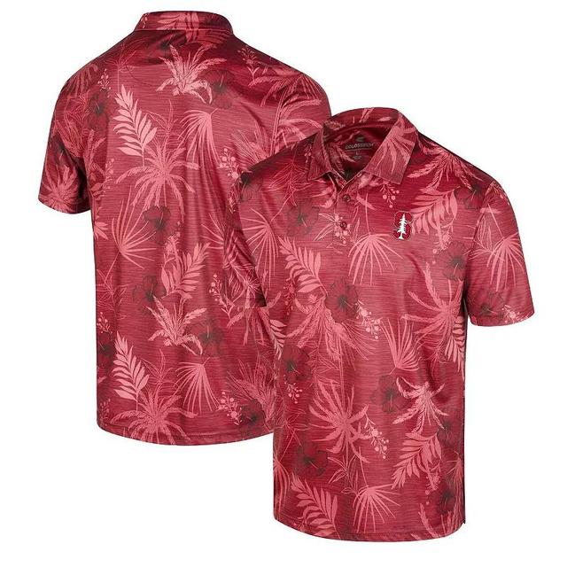 Mens Colosseum Scarlet Rutgers Scarlet Knights Palms Team Polo Shirt Product Image