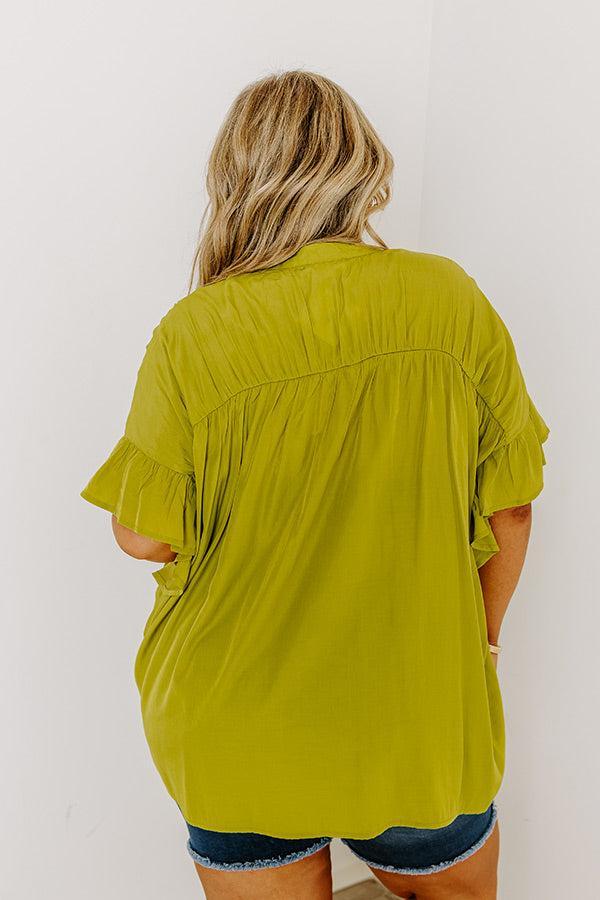 Summer Breeze Shift Top in Lime Punch Curves Product Image