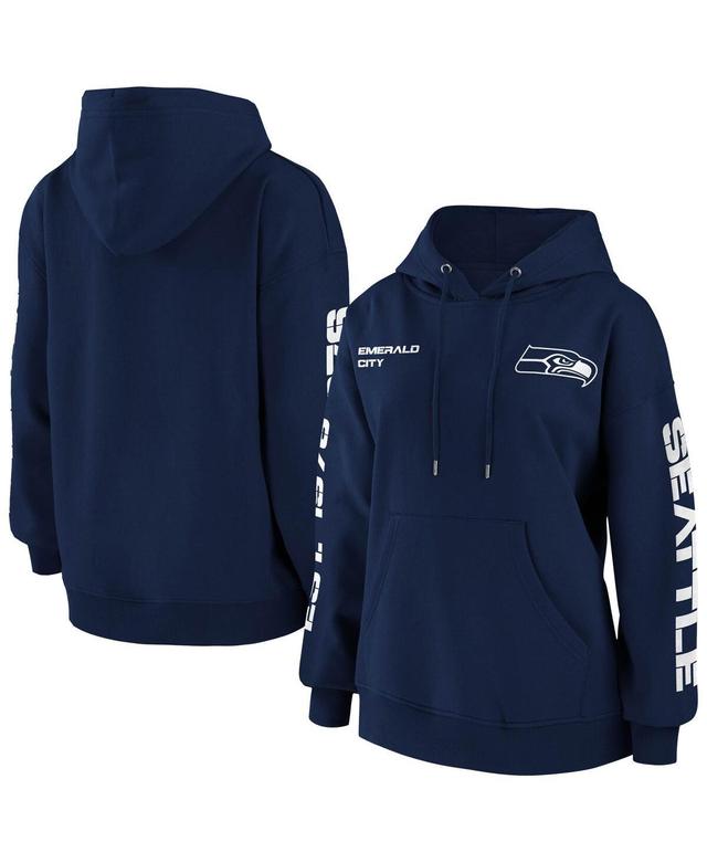 Womens Wear by Erin Andrews College Navy Seattle Seahawks Pullover Hoodie Product Image