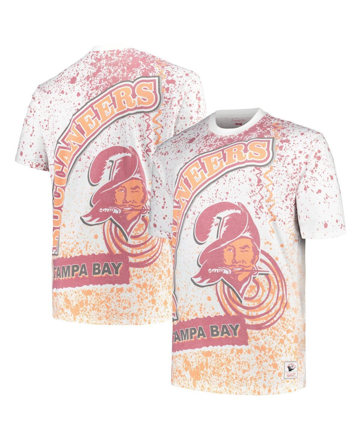 Mens Mitchell & Ness White Tampa Bay Buccaneers Big and Tall Allover Print T-shirt Product Image