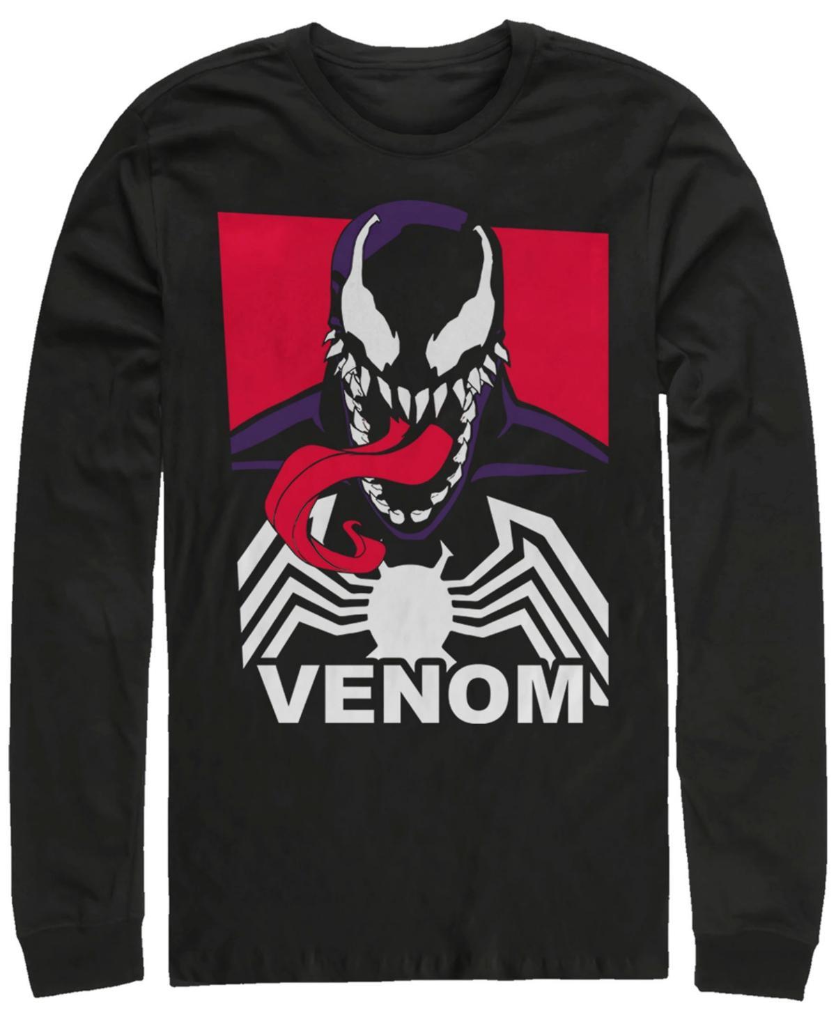 Marvel Mens Classic Venom Tongue out Poster, Long Sleeve T-Shirt Product Image