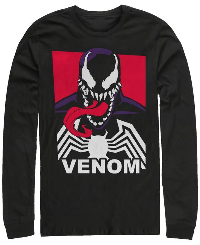 Marvel Mens Classic Venom Tongue out Poster, Long Sleeve T-Shirt Product Image