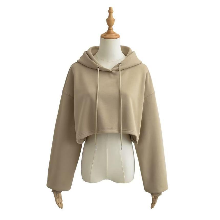 Long-Sleeve Plain Hoodie Product Image