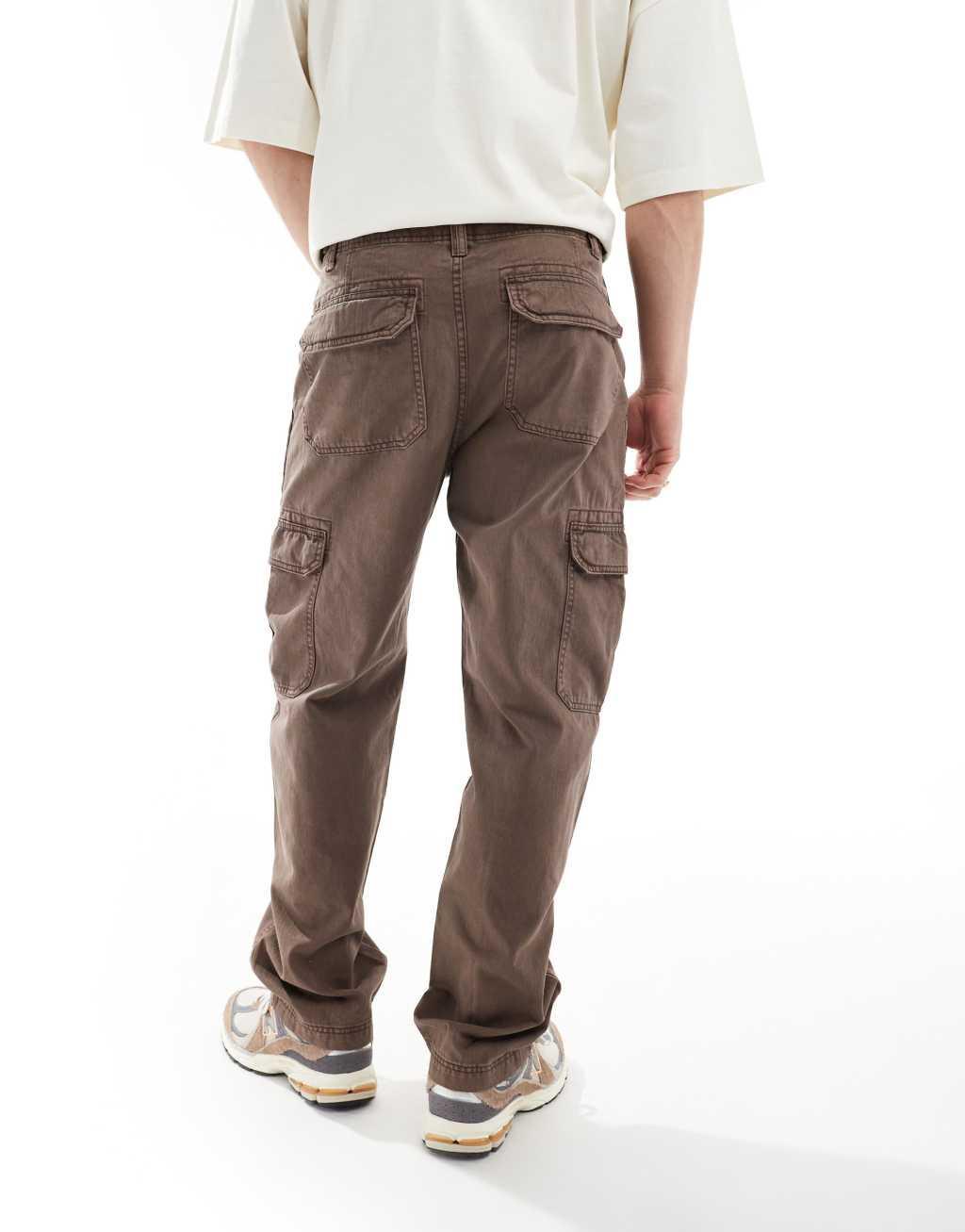 Cotton On tactical relaxed pocket pants in brown Product Image