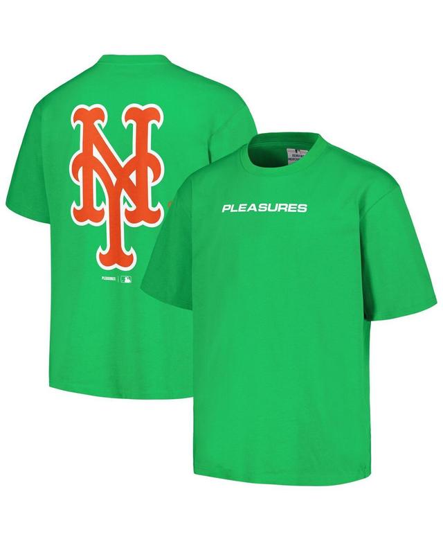 Mens Pleasures Green New York Mets Ballpark T-shirt Product Image