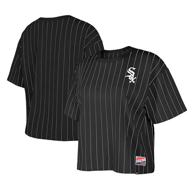 Womens New Era Chicago White Sox Boxy Pinstripe T-Shirt Product Image