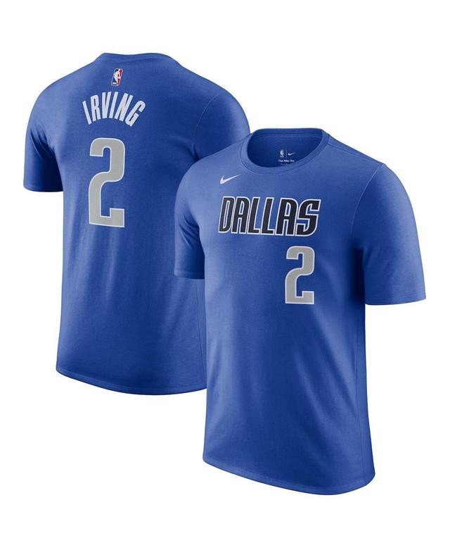 Mens Nike Kyrie Irving Blue Dallas Mavericks Icon Name and Number T-shirt Product Image