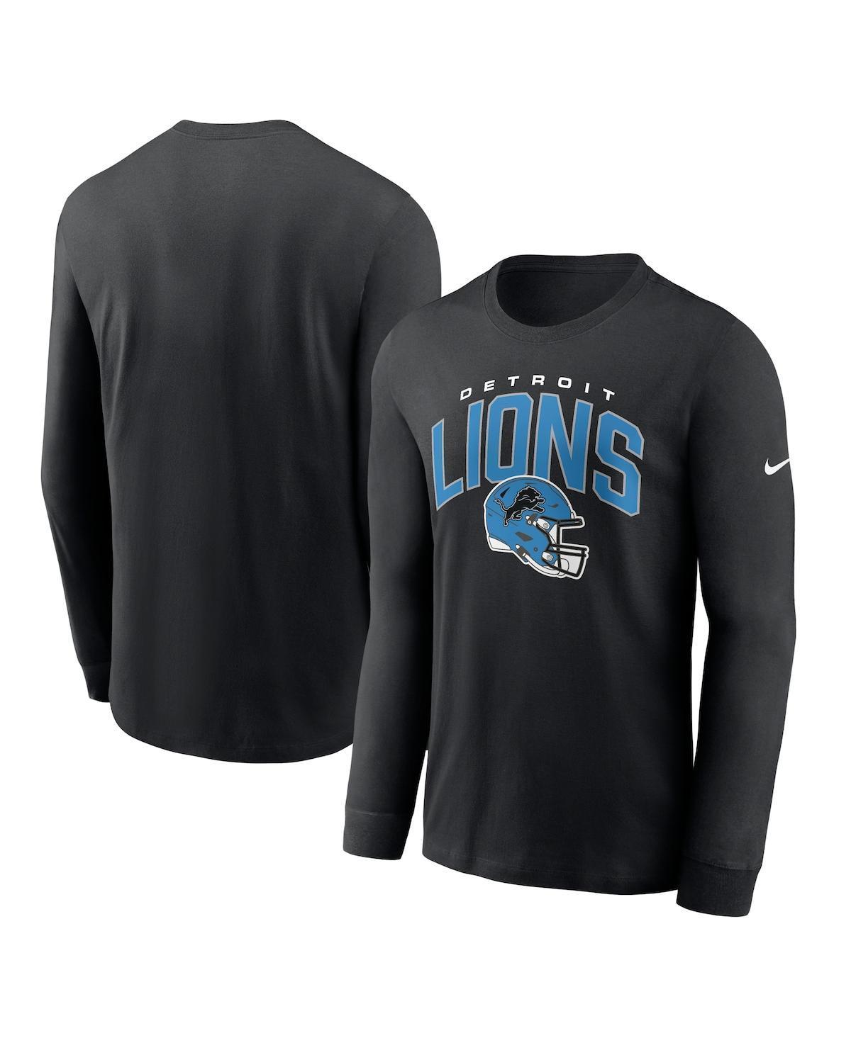 Nike Mens Black Detroit Lions Essential Long Sleeve T-Shirt Product Image