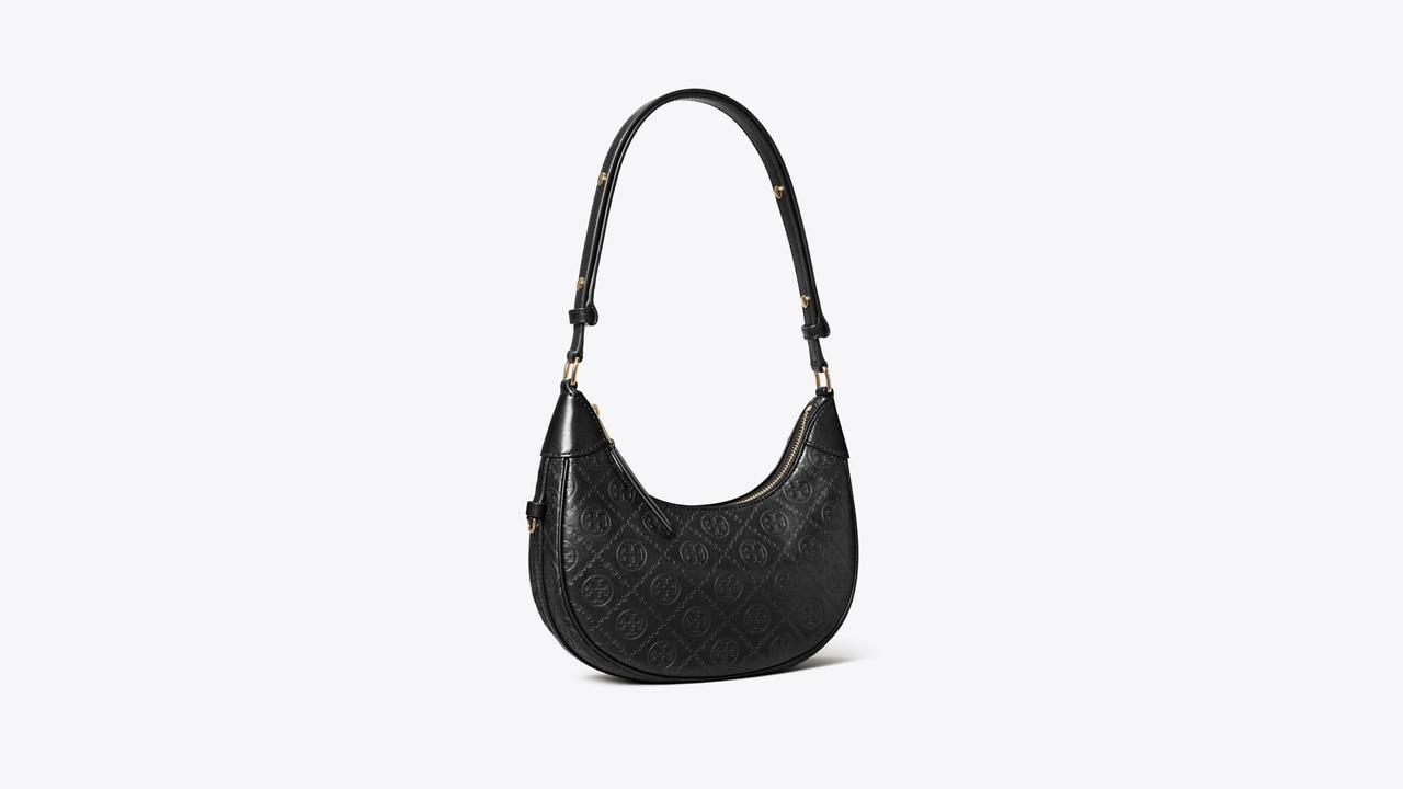 T Monogram Leather Crescent Bag Product Image