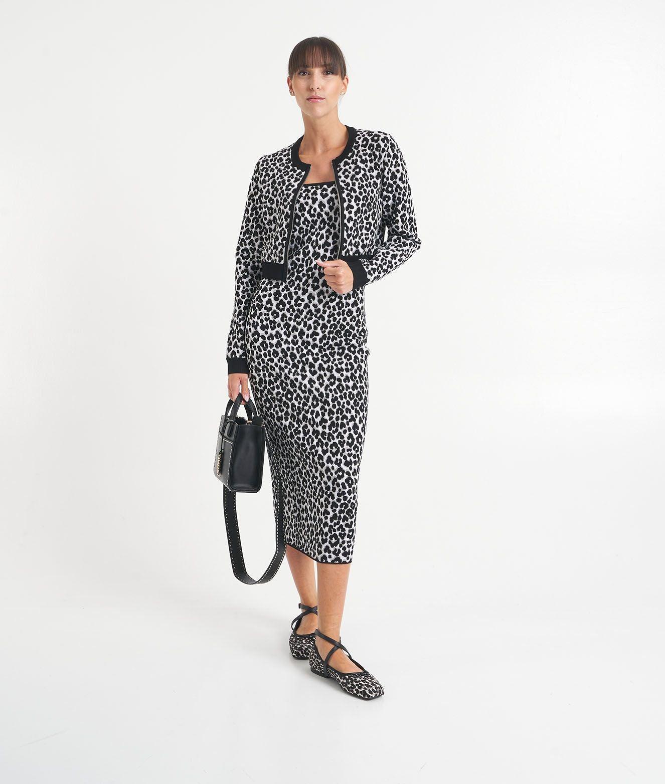 Jacquard dress with animal pattern Product Image