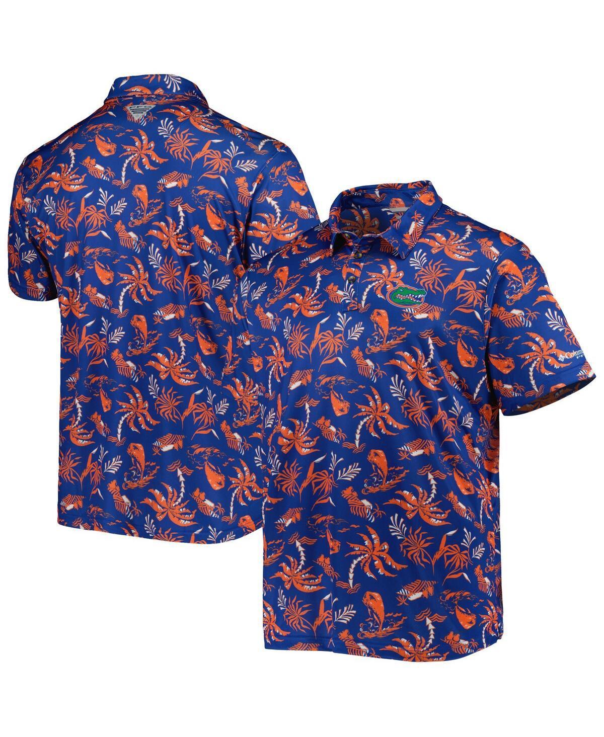 Mens Columbia Royal Florida Gators Super Terminal Tackle Omni-Shade Polo Product Image