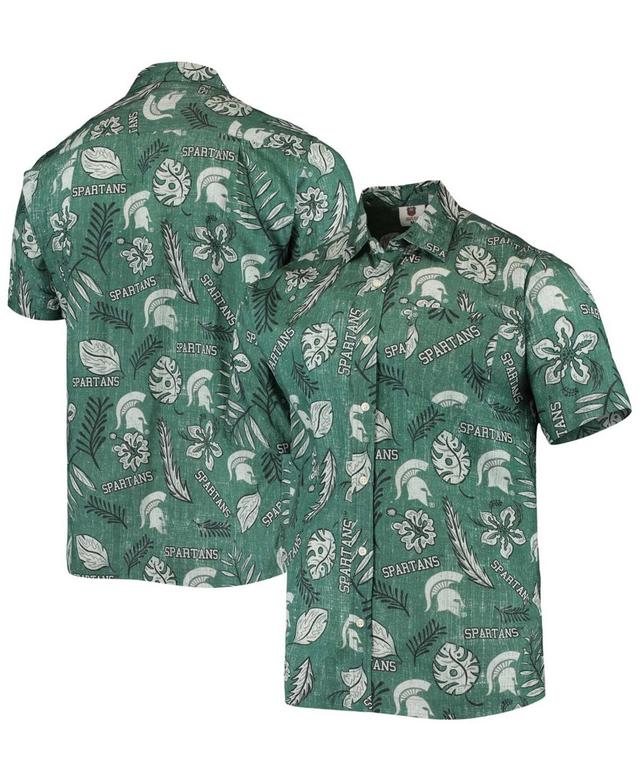 Mens Wes & Willy Michigan State Spartans Vintage Floral Button-Up Shirt Product Image