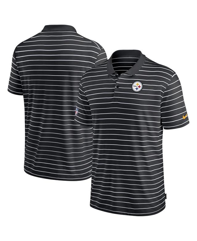 Nike Mens Black Carolina Panthers Sideline Lock Up Victory Performance Polo Product Image