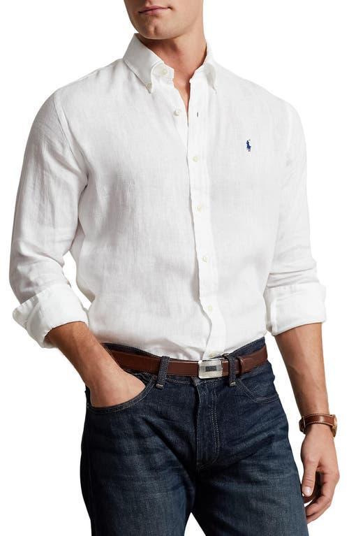 Polo Ralph Lauren Solid Linen Button-Down Shirt Product Image