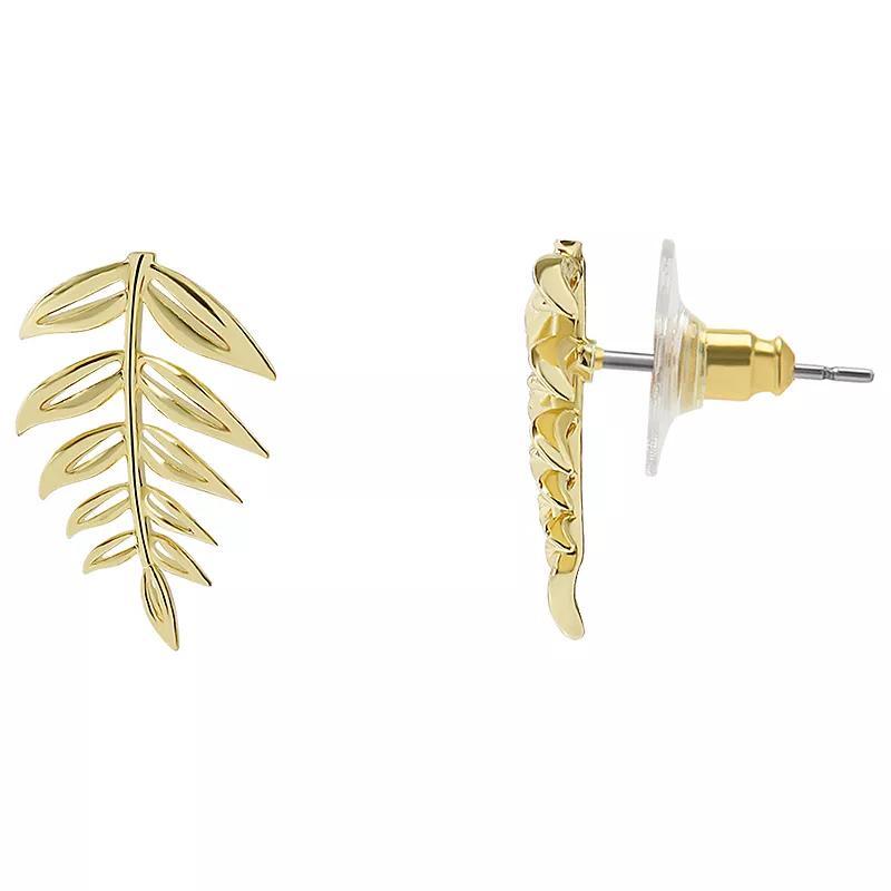 LC Lauren Conrad Gold Tone Leaf Vine Drop Earrings, Womens Product Image