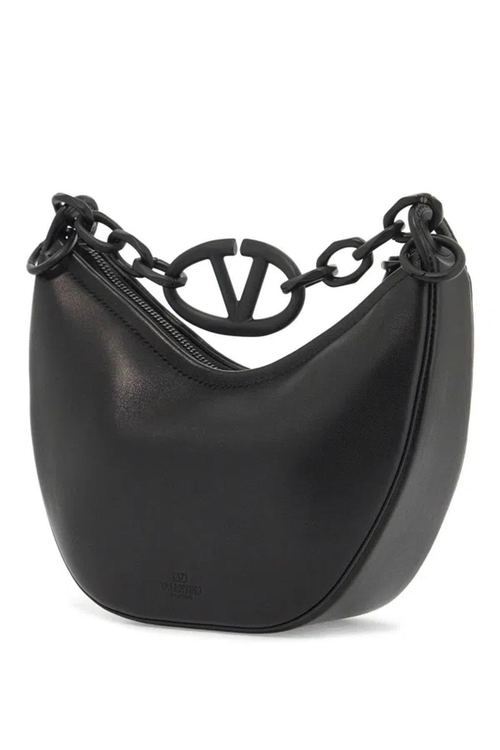 VALENTINO GARAVANI Black Vlogo Moon Mini Bag In 0no Nero Product Image