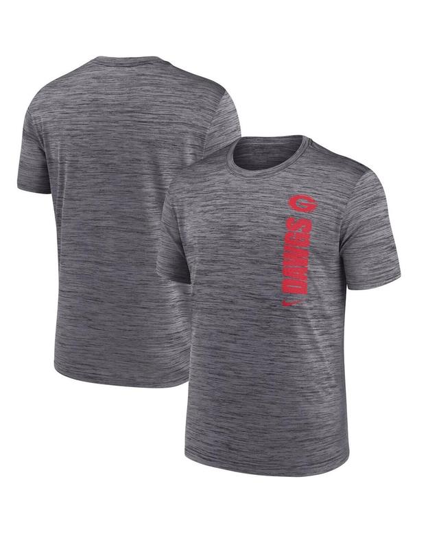 Nike Mens Gray Georgia Bulldogs 2024 Sideline Velocity Performance T-Shirt Product Image