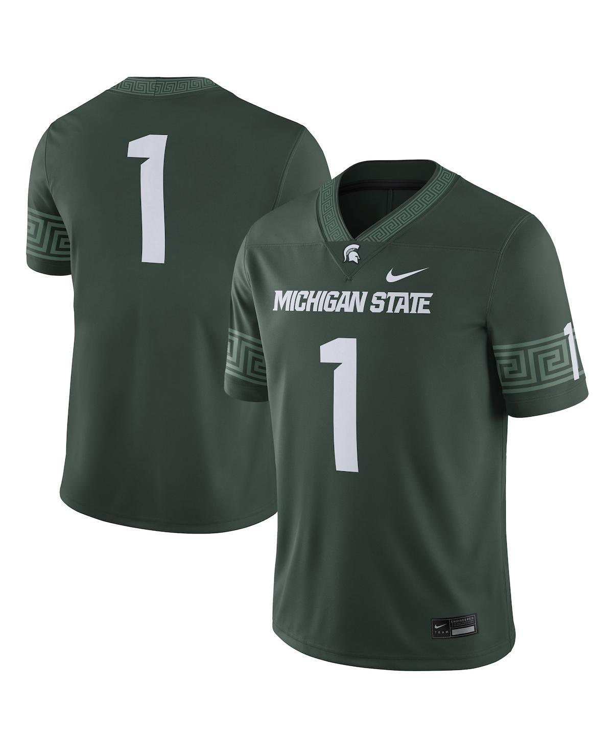 Mens Nike #1 Michigan State Spartans Football Game Jersey Product Image