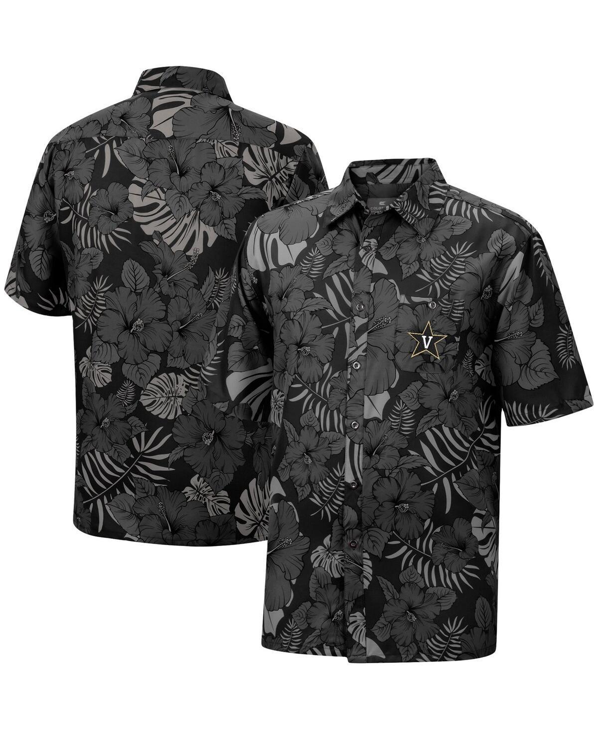 Mens Colosseum Black Iowa Hawkeyes The Dude Camp Button-Up Shirt Product Image