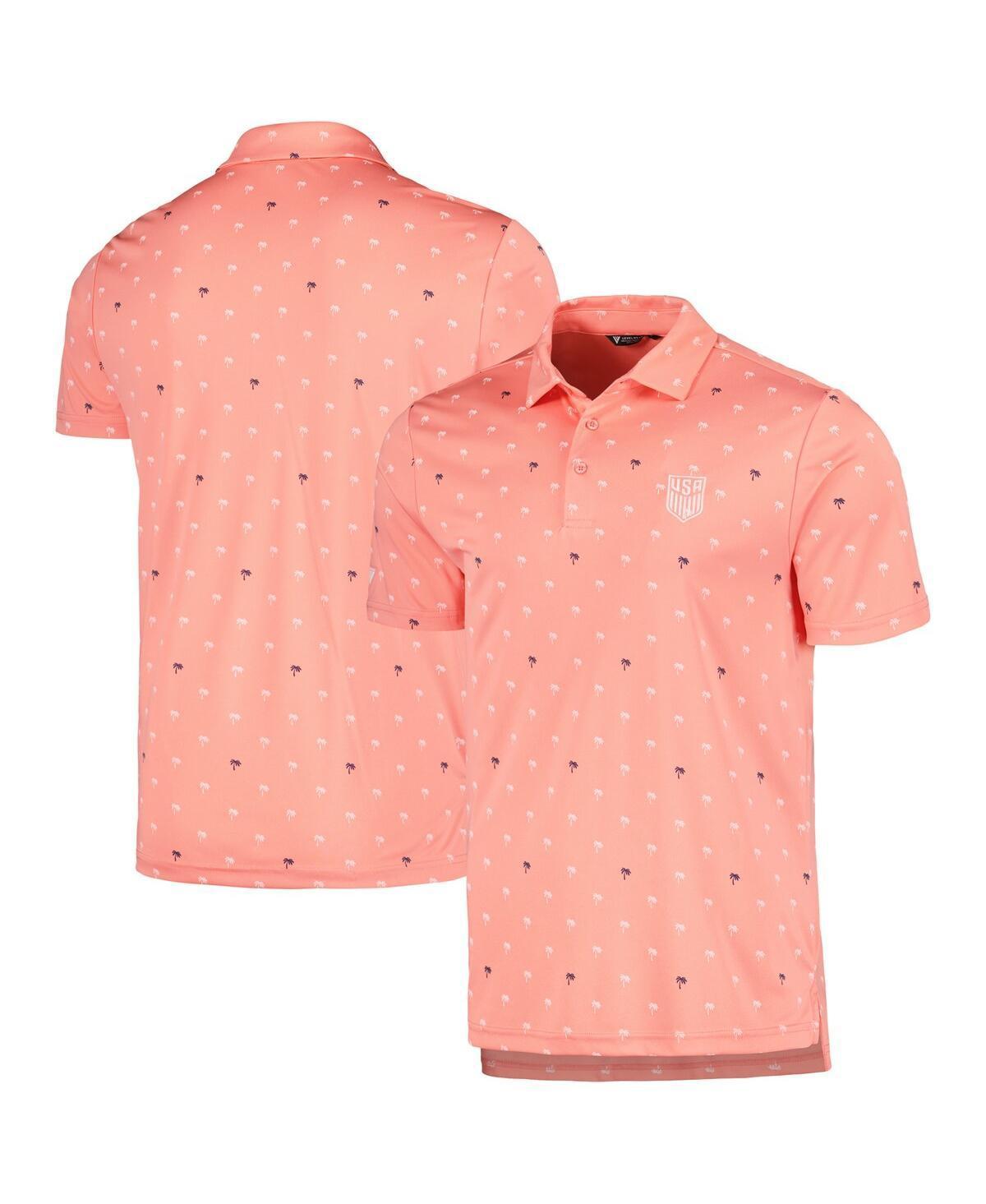 LevelWear Mens Coral Usmnt Groove Performance Polo Product Image