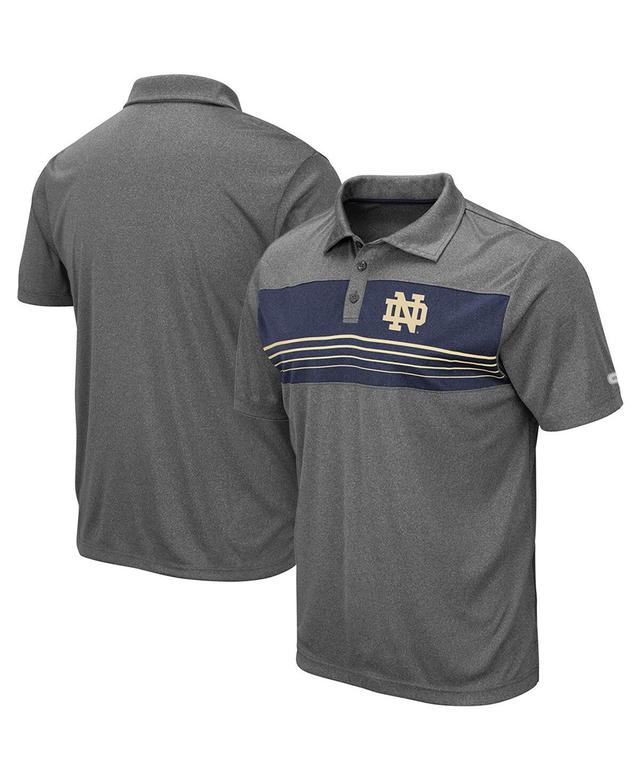 Mens Colosseum Heathered Charcoal Notre Dame Fighting Irish Team Smithers Polo Shirt Product Image