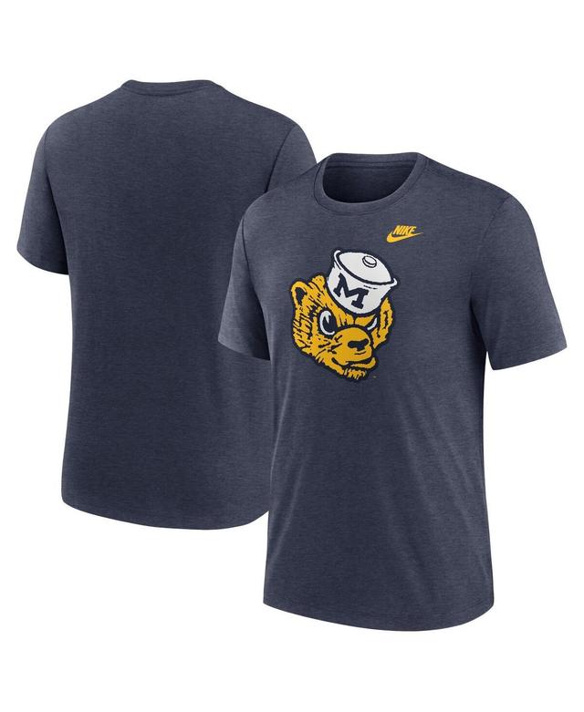 Nike Mens Michigan Wolverines Blitz Evergreen Legacy Primary Tri-Blend T-Shirt Product Image