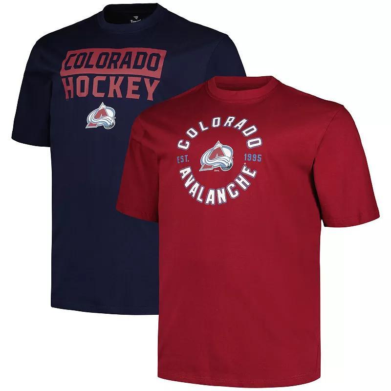 Mens Fanatics Colorado Avalanche Big & Tall 2-Pack T-Shirt Set Product Image