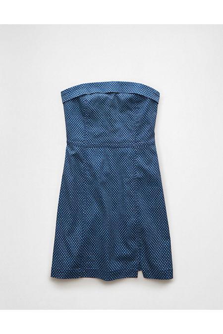 AE x Aerie Match Made in Denim Tube Mini Dress Womens Product Image