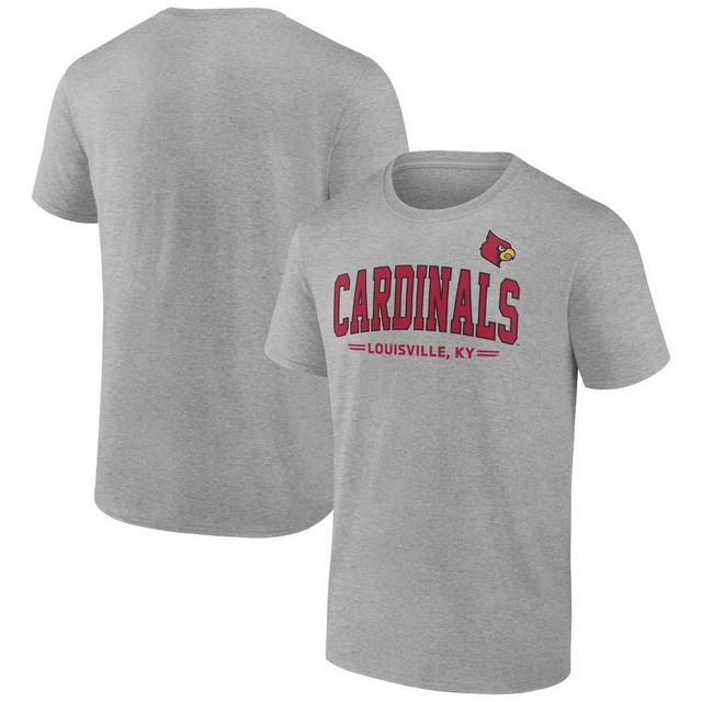 NCAA Louisville Cardinals Mens Gray Bi-Blend T-Shirt Product Image