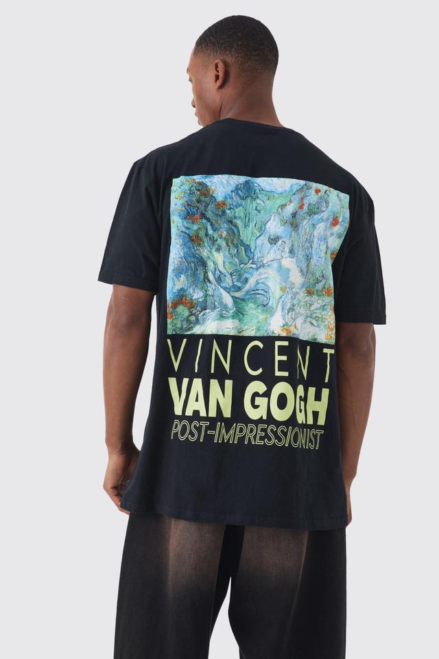 Oversized Van Gogh Scenic Art License T-shirt | boohooMAN USA Product Image