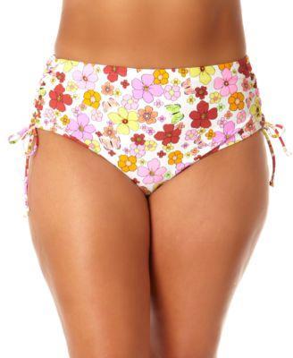 Salt + Cove Trendy Plus Size Lace-Up Bikini Bottoms, Created for Macys Product Image