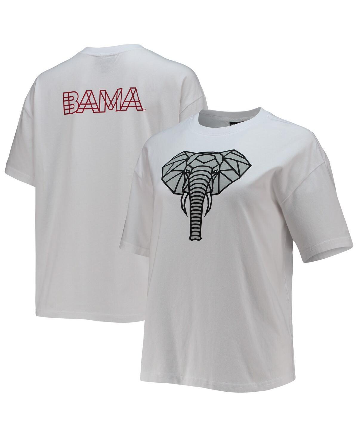 Womens The Wild Collective White Alabama Crimson Tide Camo Boxy Graphic T-shirt Product Image