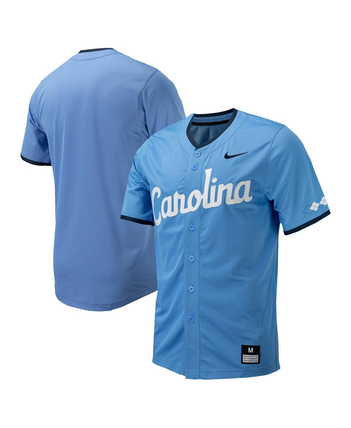 Mens Nike Carolina Blue North Carolina Tar Heels Replica Full-Button Baseball Jersey Product Image