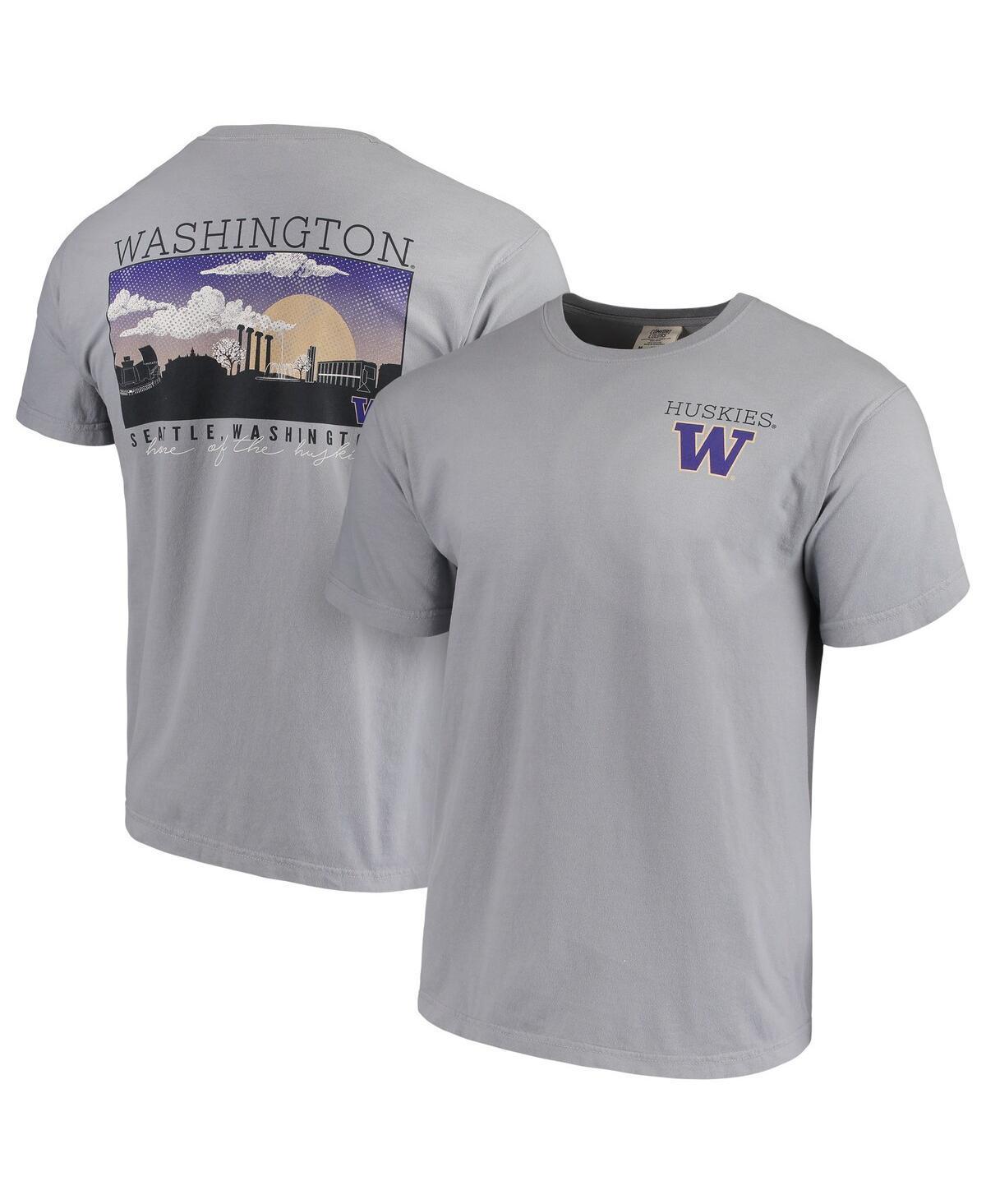 Mens Gray Washington Huskies Comfort Colors Campus Scenery T-Shirt Product Image