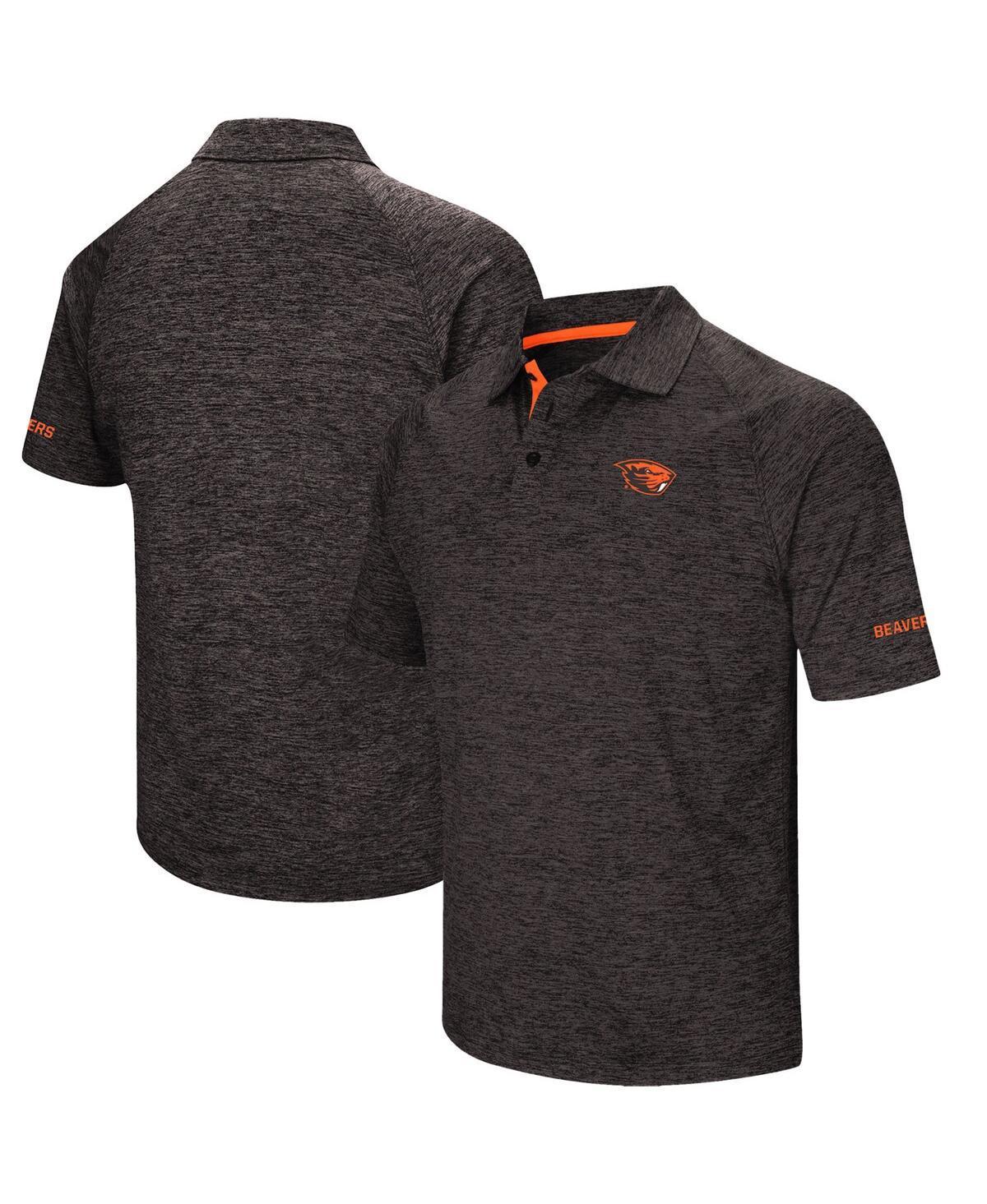 Mens Colosseum Black Oregon State Beavers Down Swing Polo Shirt Product Image