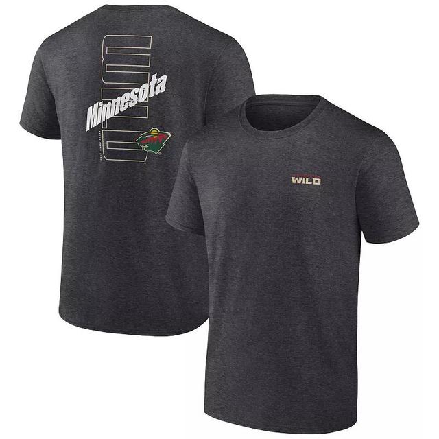 Mens Fanatics Branded Heather Charcoal Minnesota Wild Backbone T-Shirt Product Image