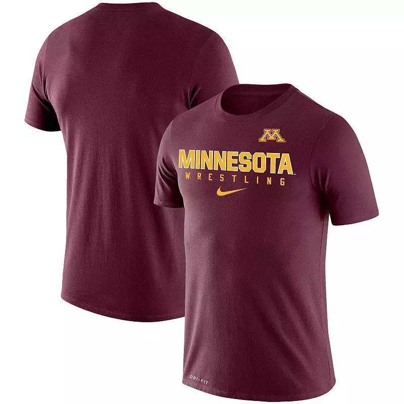 Mens Nike Maroon Minnesota Golden Gophers Wrestling Legend Performance T-Shirt Product Image