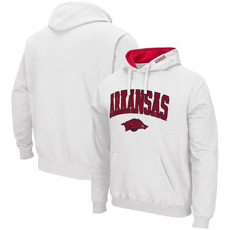 Mens Colosseum Arkansas Razorbacks Arch & Logo 3.0 Pullover Hoodie Product Image