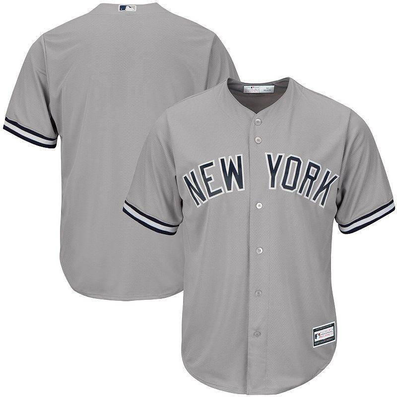 Mens Gray New York Yankees Big & Tall Replica Team Jersey Product Image