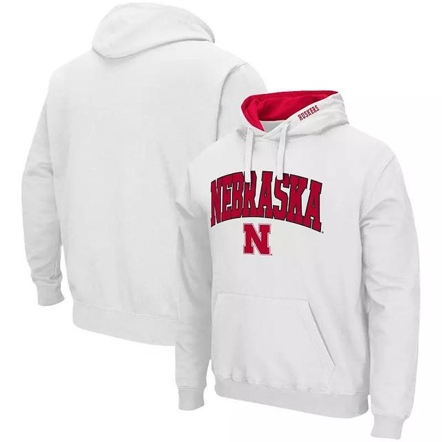 Mens Colosseum Nebraska Huskers Arch & Logo 3.0 Pullover Hoodie Product Image