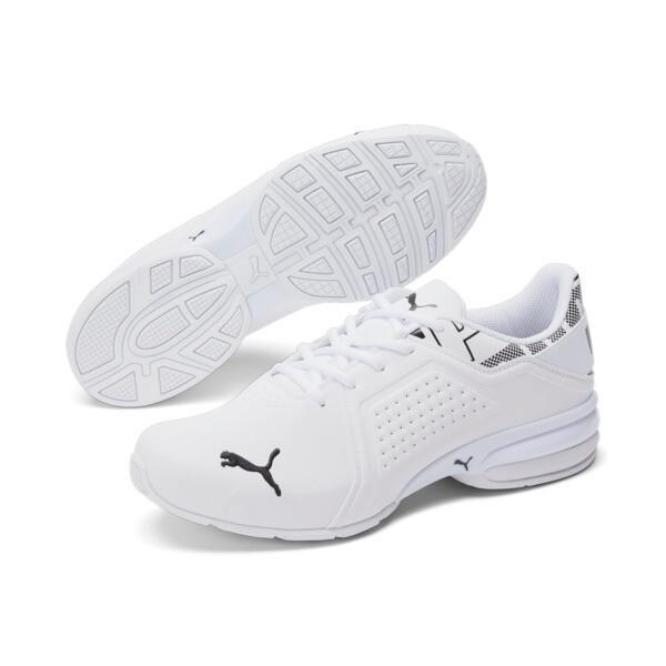 PUMA Viz Runner Repeat Men's Running Sneakers in White/Black Product Image