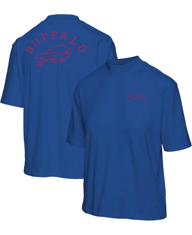 Womens Royal Buffalo Bills Half-Sleeve Mock Neck T-shirt Product Image