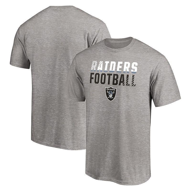 Men's Fanatics Branded Heathered Gray Las Vegas Raiders Fade Out T-Shirt Product Image