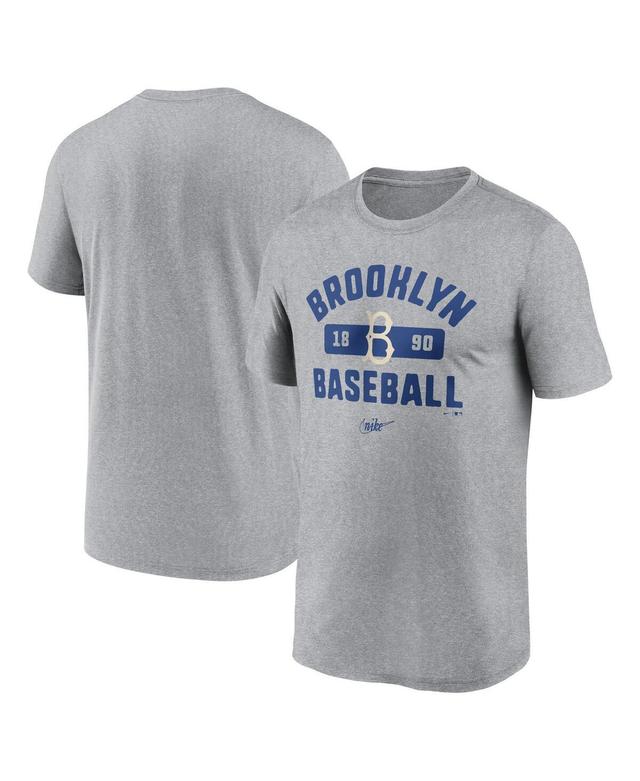 NIKE Men's  Heather Gray Brooklyn Dodgers Legend T-shirt Product Image