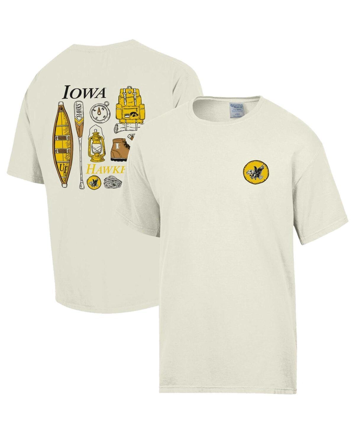 Mens Comfort Wash Cream Iowa Hawkeyes Camping Trip T-Shirt Product Image