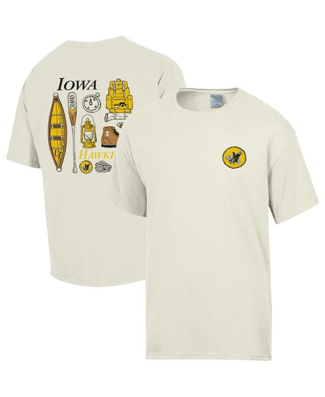 Mens Comfort Wash Cream Iowa Hawkeyes Camping Trip T-Shirt Product Image